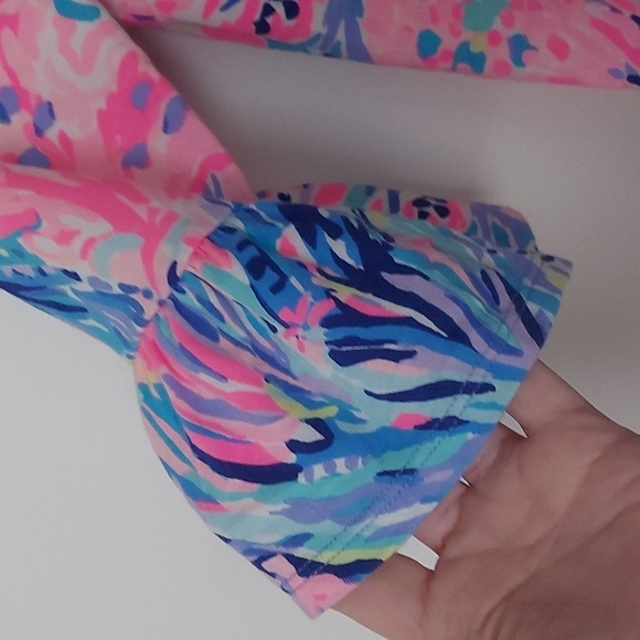 Lilly Pulitzer Sorrento Dress Ruffled Sleeves and Hem Size 12/14 - Picture 3 of 6